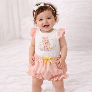 Care Bears Baby Girls Cheer Bear Tee and Bloomer Set - 12-18 months NWT
